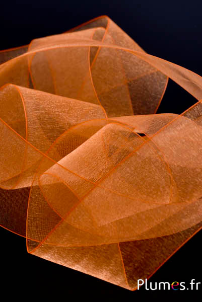 Ruban organza - largeur 4 cm - orange